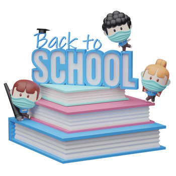 3d back to school ilustration png