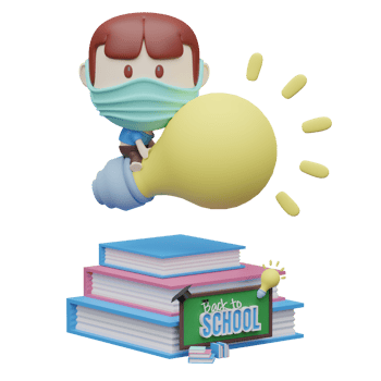 3d back to school ilustration png