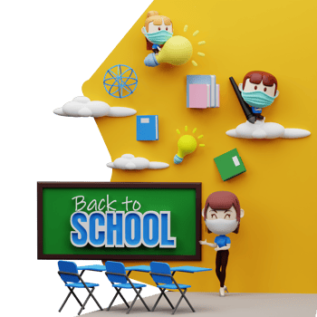 3d back to school ilustration png