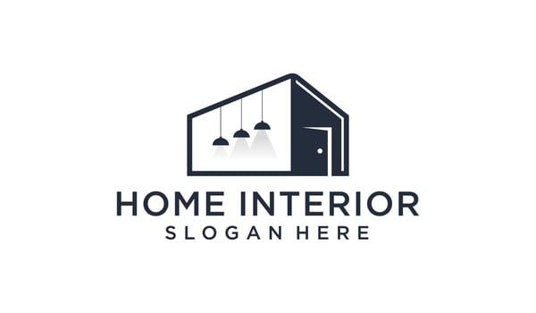 initials of the interior design of the house room vector