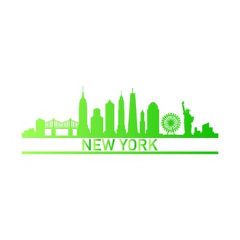 New york skyline illustrated vector