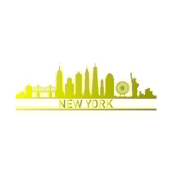 New york skyline illustrated vector