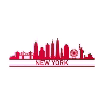 New york skyline illustrated vector