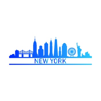 New york skyline illustrated vector