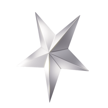 Star rating 3d icon silver png