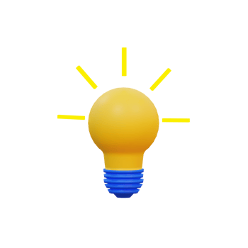 3d illustration lamp idea png