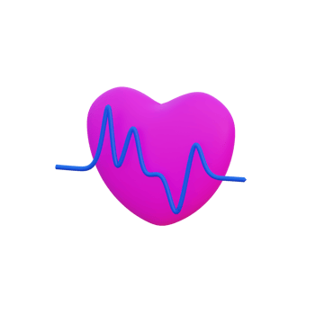 3d illustration heart cardiogram png