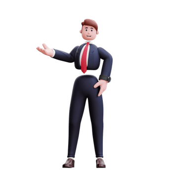 3d character businessman illustration png