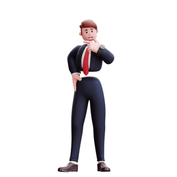 3d character businessman illustration png