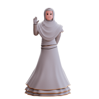 3d character wedding bride illustration png