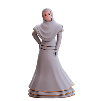 3d character wedding bride illustration png