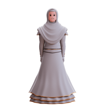 3d character wedding bride illustration png