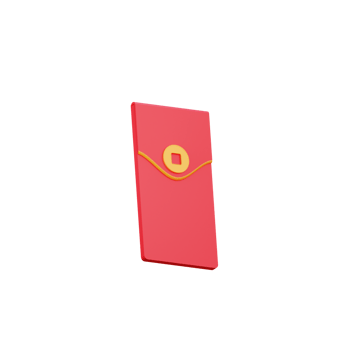 3d chinese new year object angpao png