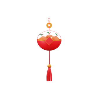 3d chinese new year ornament png