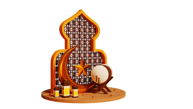 3d Eid Mubarak png