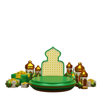 3d Eid Mubarak png