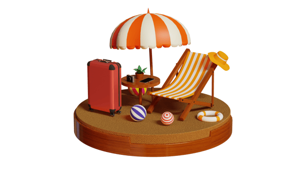 3d vacation illustration icon png
