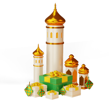 3d Eid Mubarak png