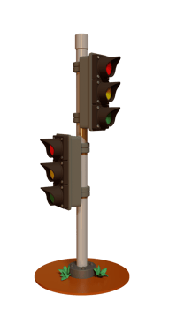 3d traffic light png