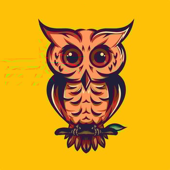 vector illustration of owls, cute animals