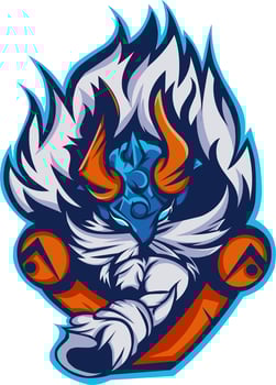 esport logos, moba game characters, for squad games, esports teams, vector