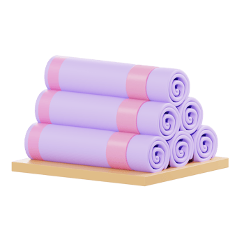 3d illustration spa towel object png