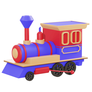 3d illustration old train object png