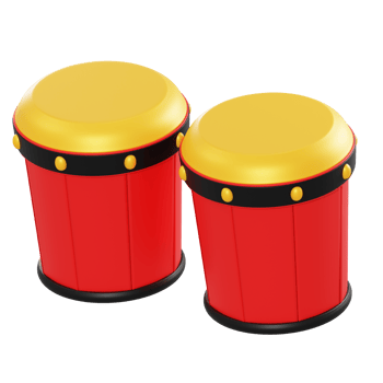 3d illustration bongo object png