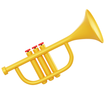 3d illustration trumpet object png