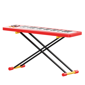 3d illustration electronic piano object png