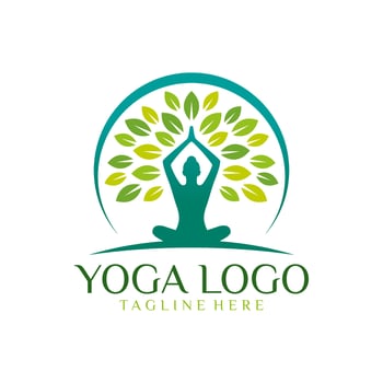 Yoga Logo design Vector template