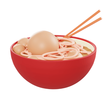 3d illustration meat ball object png