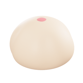 3d illustration meat bun object png