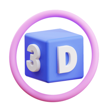 3D Illustration of Cube png