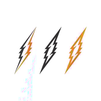 the power vector, flash ogo and thunderbolt and icon electricity illustration template design vector
