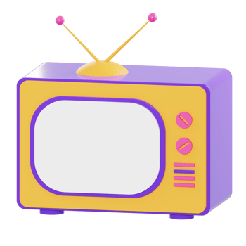 3d illustration old television object png