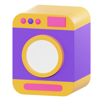 3d illustration washing machine object png