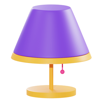 3d illustration table lamp object png