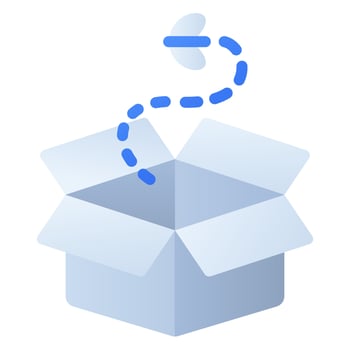 box empty state single isolated icon with smooth gradient style vector