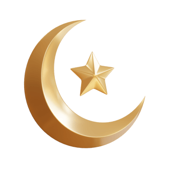 3d illustration ramadan moon star object png