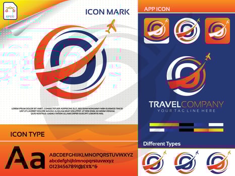 Letter o travel logo Premium Vector