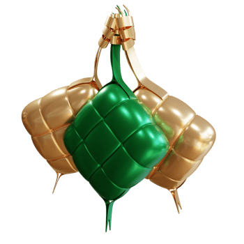 3d illustration ramadan ketupat object png