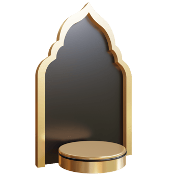 3d illustration ramadan podium gate object png