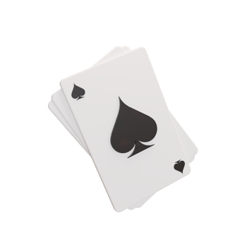 playing cards illustration 3d png
