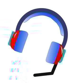 headset vector illustration