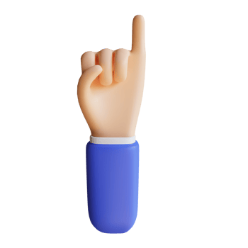 3D Promise Hand Gesture png