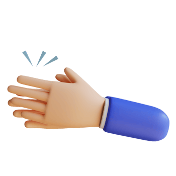 3D Clapping Hand Gesture png