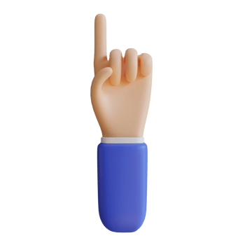3D One Finger Hand png