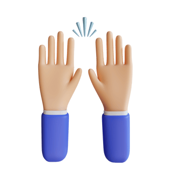 3D Celebrate Hand Gesture png