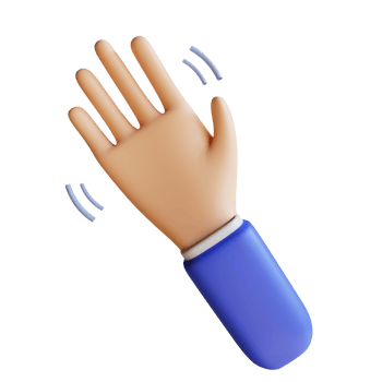 3D Waving Hand Gesture png
